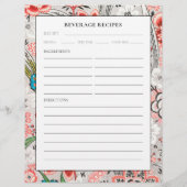 Pagina Ontvangst | Dranken | Elegant Floral (Achterkant)