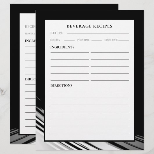 Pagina Ontvangst | Dranken | Zwart-witwand (Voorkant / Achterkant)