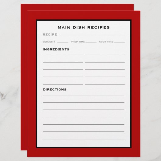 Pagina Ontvangst | Hoofdschijf | Rood zwart/wit (Voorkant / Achterkant)