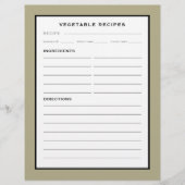 Pagina Ontvangst | Plantaardig | Eenvoudig zwart-w (Voorkant)