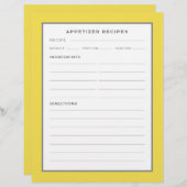 Pagina Ontvangst | Verzoekster | Eenvoudig geel gr (Voorkant / Achterkant)