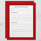 Pagina Ontvangst | Verzoekster | Rood zwart/wit (Voorkant / Achterkant)