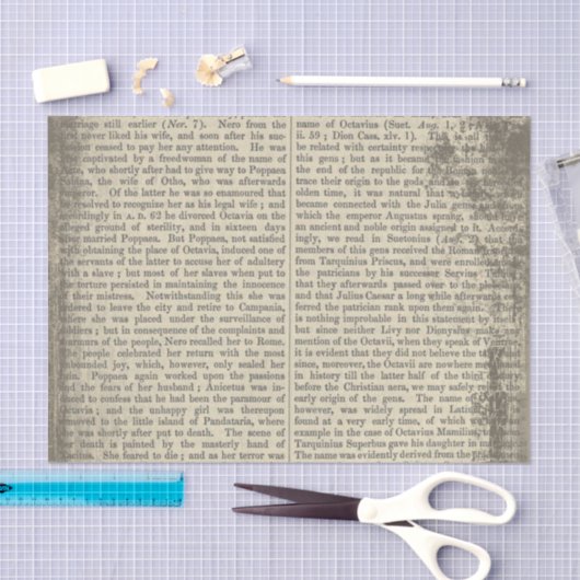  pagina Oude papieren woordenboek Tissuepapier (Craft)