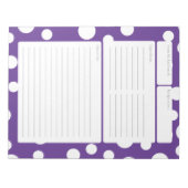 Pagina Paarse poolpunten ontvangen Notitieblok (Voorkant)