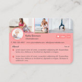 Pagina Profiel van trainer voor persoonlijke gesch Visitekaartje (Voorkant)