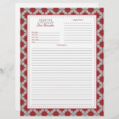 Pagina Rode Retro Star Recipe (Voorkant / Achterkant)