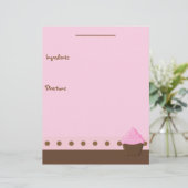 Pagina Roze cake Recipe (Staand voorkant)