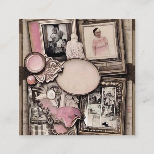 pagina Schrapboek Vierkante Visitekaartje (Voorkant)