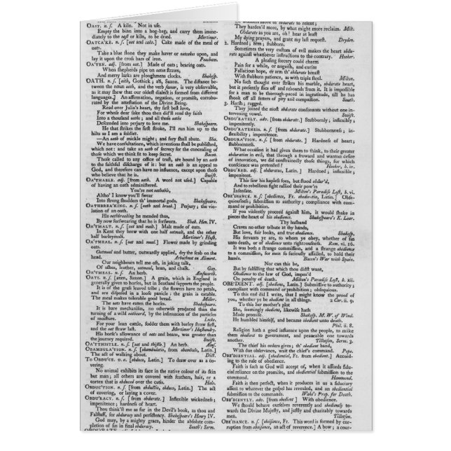 Pagina uit een woordenboek (Voorkant)