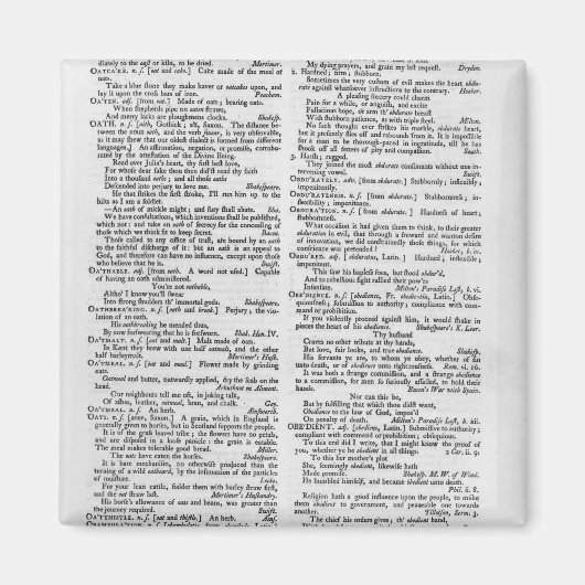 Pagina uit een woordenboek magneet (Voorkant)