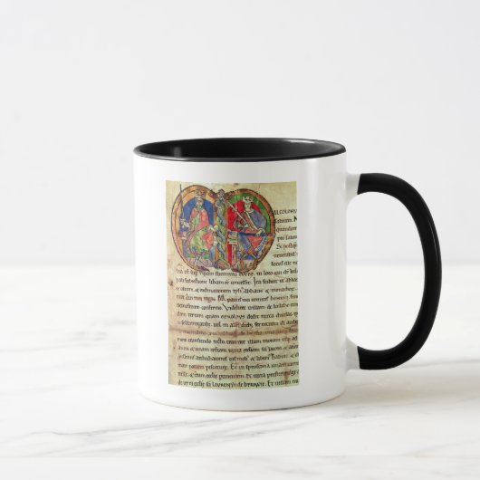 Pagina van Charta Kelso Abbey met Mok (Rechts)
