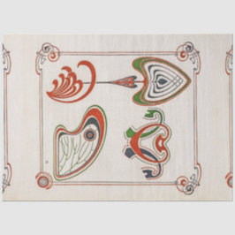 Pagina van Combinaisons Ornementales door Mucha Tissuepapier