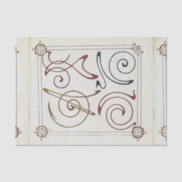 Pagina van Combinaisons Ornementales door Mucha Tissuepapier