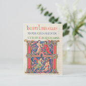 Pagina van de Bijbel van Winchester, c.1150-80 Briefkaart (Staand voorkant)