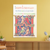 Pagina van de Bijbel van Winchester, c.1150-80 Canvas Afdruk (Insitu (Woonkamer))