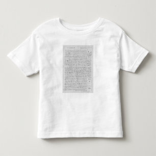 Pagina van de Codex Leicester, 1508-12 Kinder Shirts