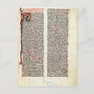 Pagina van de "Somme de Theologie" Briefkaart
