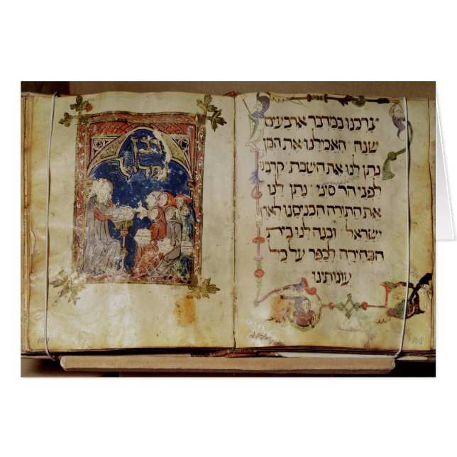 Pagina van een Haggadah (Voorkant Horizontaal)