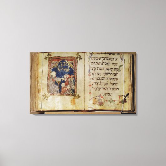 Pagina van een Haggadah Canvas Afdruk (Voorkant)
