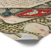 Pagina van een Hebreeuwse Bijbel waarin vis wordt  Poster (Hoek)