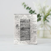 Pagina van een van Balzac's werken Briefkaart (Staand voorkant)