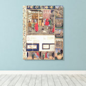 Pagina van het "Canon of Medicine" van Avicenna Canvas Afdruk (Insitu (Houten vloer))