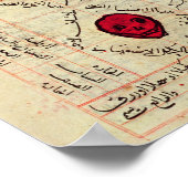 Pagina van het "Canon of Medicine" van Avicenna Poster (Hoek)