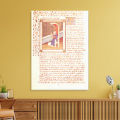 Pagina van "Les Dits Moraux des Philosophes" Canvas Afdruk (Insitu (Woonkamer))