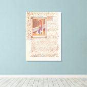 Pagina van "Les Dits Moraux des Philosophes" Canvas Afdruk (Insitu (Houten vloer))