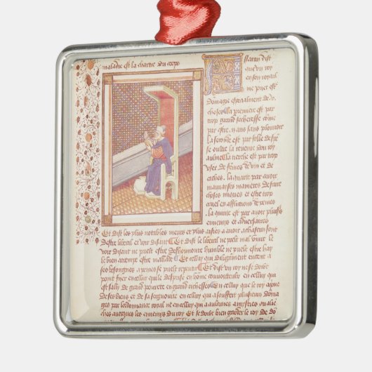 Pagina van "Les Dits Moraux des Philosophes" Metalen Ornament (Links)