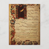 Pagina van Musical Notation met historiek Briefkaart (Voorkant)
