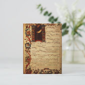 Pagina van Musical Notation met historiek Briefkaart (Staand voorkant)