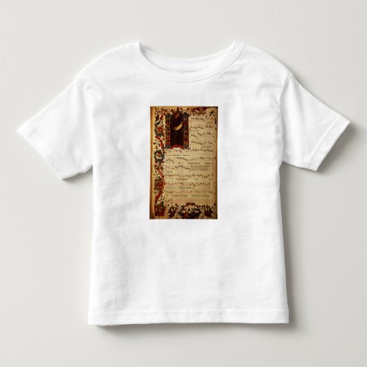 Pagina van Musical Notation met historiek Kinder Shirts (Voorkant)