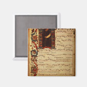 Pagina van Musical Notation met historiek Magneet (Voorkant / Achterkant)