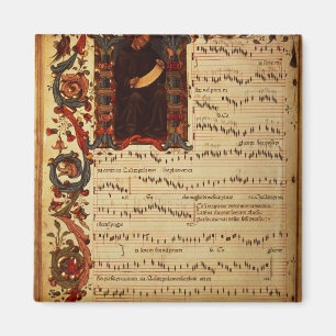 Pagina van Musical Notation met historiek Magneet