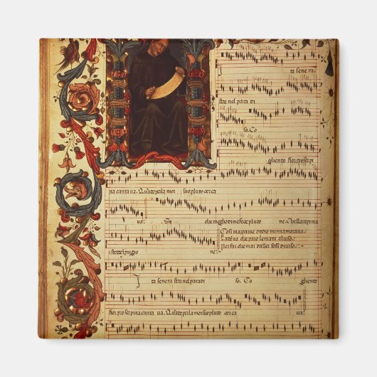 Pagina van Musical Notation met historiek Magneet (Voorkant)