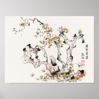 Pagina van Shi Zhu Zhai door Hu Zhengyan Poster