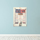 Pagina van tekst en illustratie canvas afdruk (Insitu (Houten vloer))