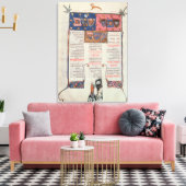 Pagina van tekst en illustratie canvas afdruk (Insitu (Woonkamer))