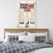 Pagina van tekst en illustratie canvas afdruk (Insitu (Slaapkamer))