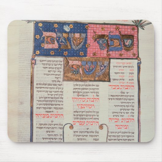 Pagina van tekst en illustratie muismat (Voorkant)