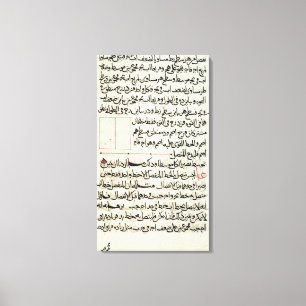 Pagina van tekst van een "Elementen", een boekgeom Canvas Afdruk