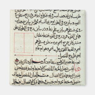 Pagina van tekst van een "Elementen", een boekgeom Magneet