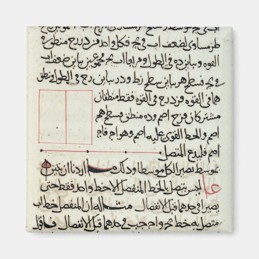 Pagina van tekst van een "Elementen", een boekgeom Magneet (Voorkant)