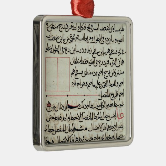 Pagina van tekst van een "Elementen", een boekgeom Metalen Ornament (Rechts)