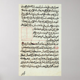 Pagina van tekst van een "Elementen", een boekgeom Poster