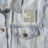 Pagina van tekst van een "Elementen", een boekgeom Vierkante Button 5,1 Cm (In situ)