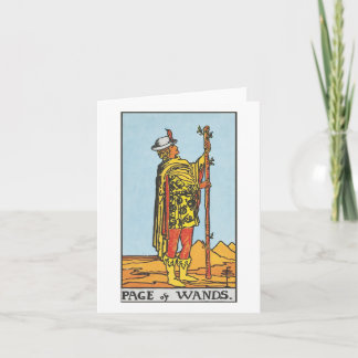 Pagina van toverstokken - Rider Waite Smith tarot Kaart