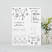 Pagina voor het kleuren van bruiloften en activite (Staand voorkant)