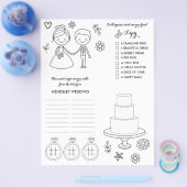 Pagina voor het kleuren van bruiloften en activite flyer (Enkel)